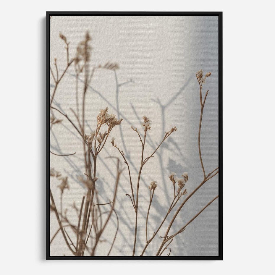 Obraz w ramie 70x100 - Boho gałązki suche - gałązki, suche - rama czarna