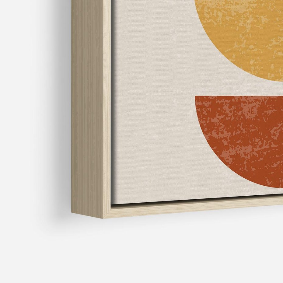 Obraz w ramie 50x50 - Geometryczne Wibracje - boho plakat, geometryczny - rama drewno