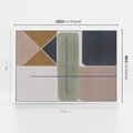 Obraz w ramie 120x80 - Sztuka Abstrakcji - geometryczne kształty, kolorowe prostokąty - rama biała