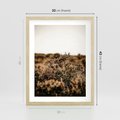 Plakat w ramie 30x40 - Krajobraz W Naturze: Beże i Brązy - suche krzewy, natura - rama drewno