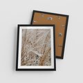 Plakat w ramie 40x50 - Beżowa Trawa - suche trawy, zbliżenie - rama czarna