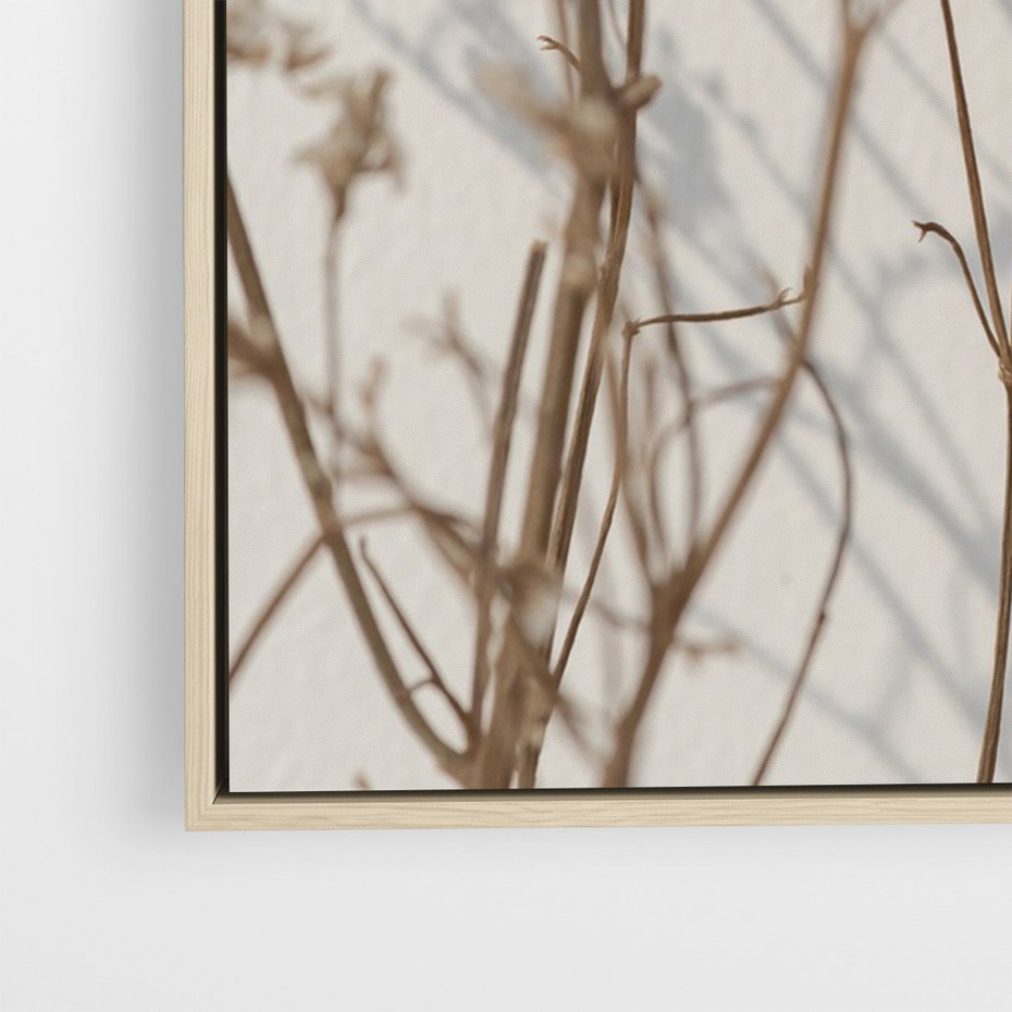 Obraz w ramie 50x70 - Boho gałązki suche - gałązki, suche - rama drewno