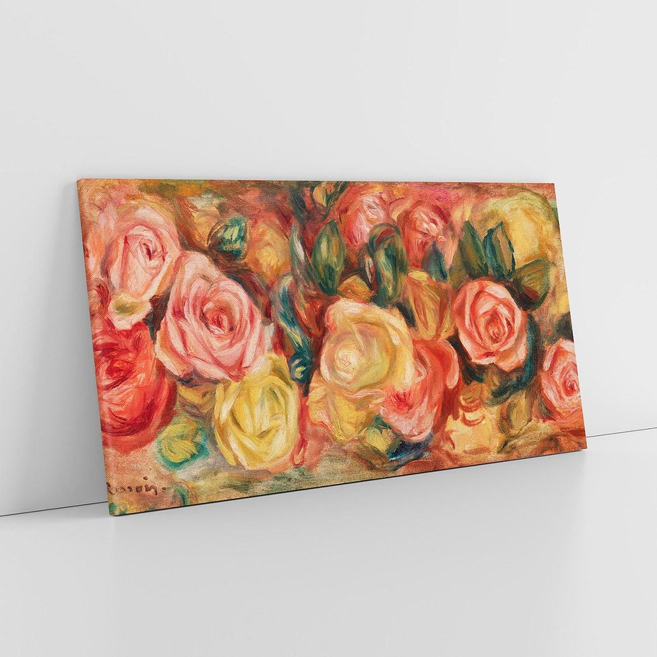 Obraz na płótnie 100x50 - "Róże" (1912), Pierre-Auguste Renoir - Reprodukcja - reprodukcja, obraz na płótnie