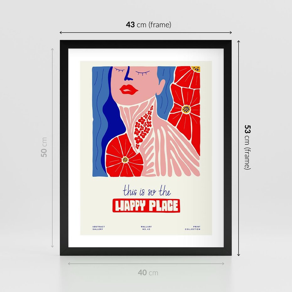 Plakat w ramie 40x50 - Abstrakcyjna Afirmacja - sztuka nowoczesna, abstrakcyjny styl - rama czarna