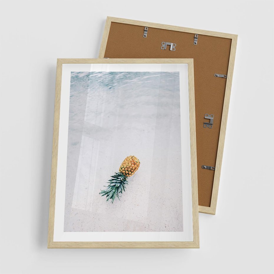 Plakat w ramie 50x70 - Smak Tropików - morze, plaża - rama drewno