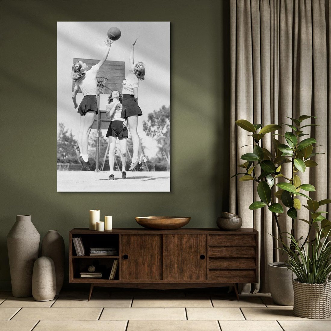 Obraz na płótnie 80x120 - Sport to Zdrowie - retro zdjęcie, czarno białe