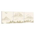Obraz na płótnie 150x50 - Przyroda Japonii - japońska akwarela, góry