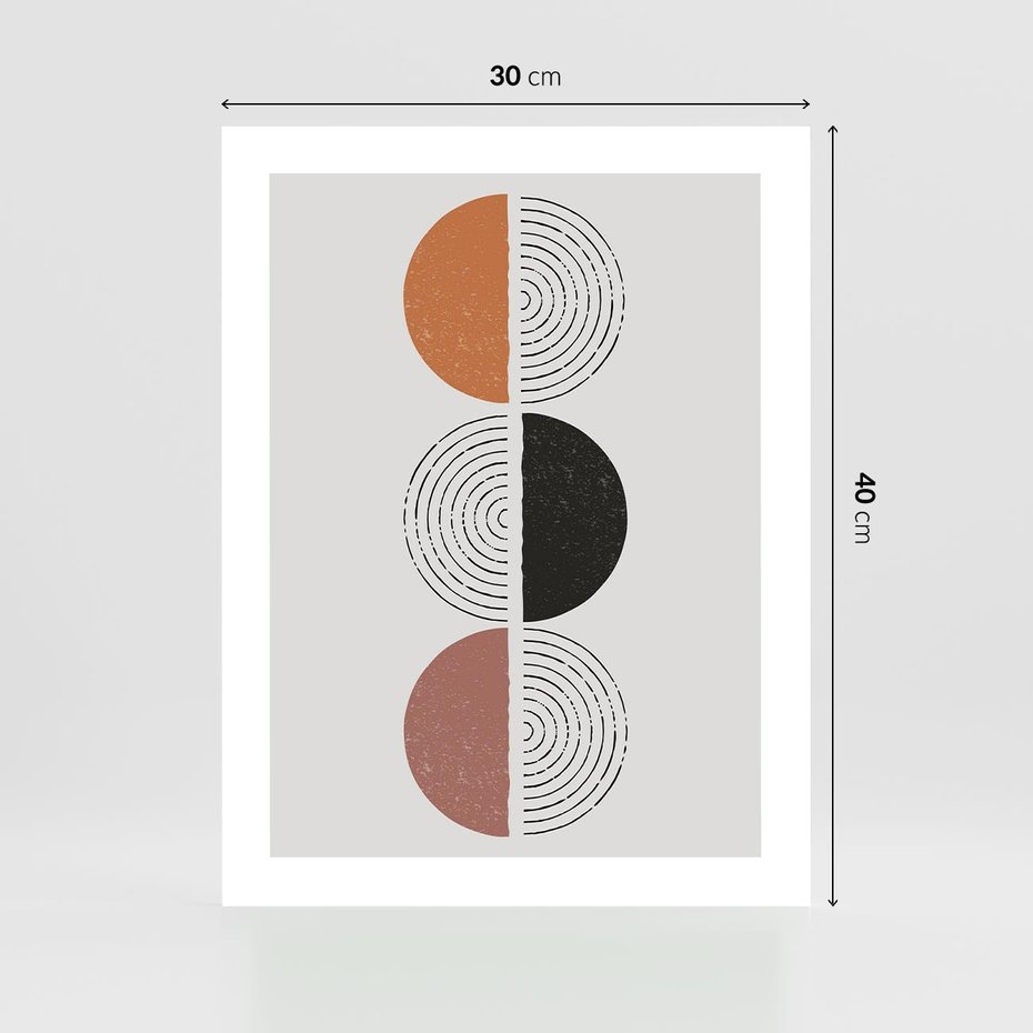 Plakat bez ramy 30x40 - Eksperymenty z Geometrią - geometryczny plakat, sztuka nowoczesna