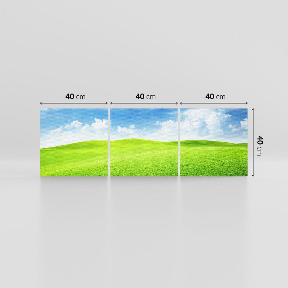 Obraz na płótnie 120x40 - Łąka pod Niebem - łąka, niebo