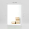 Plakat w ramie 50x70 - Estetyka Literatury - stos książek, minimalistyczna kompozycja - rama biała