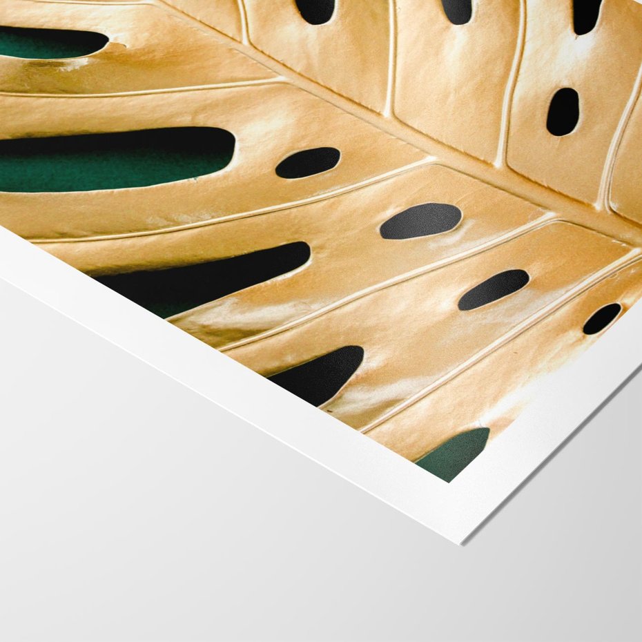 Plakat bez ramy 40x50 - Piękno i Styl - złote, liście