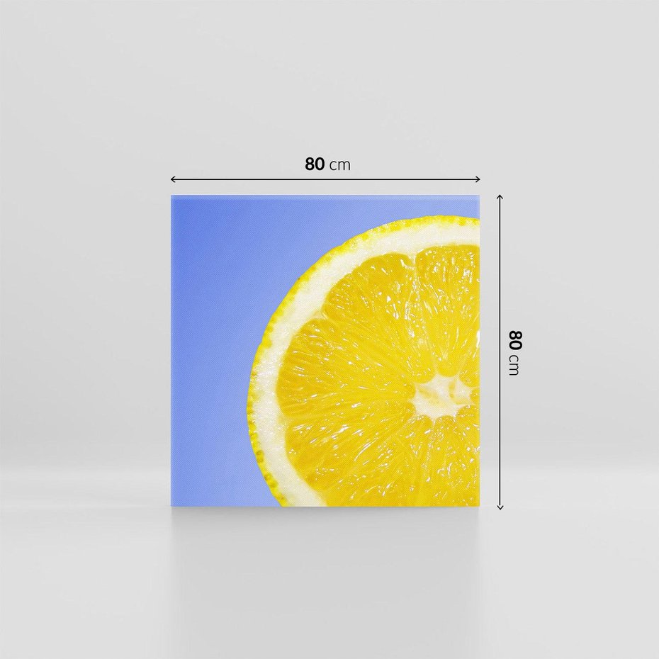 Obraz na płótnie 80x80 - Cytryna Żywa Energia - cytryna, owoce