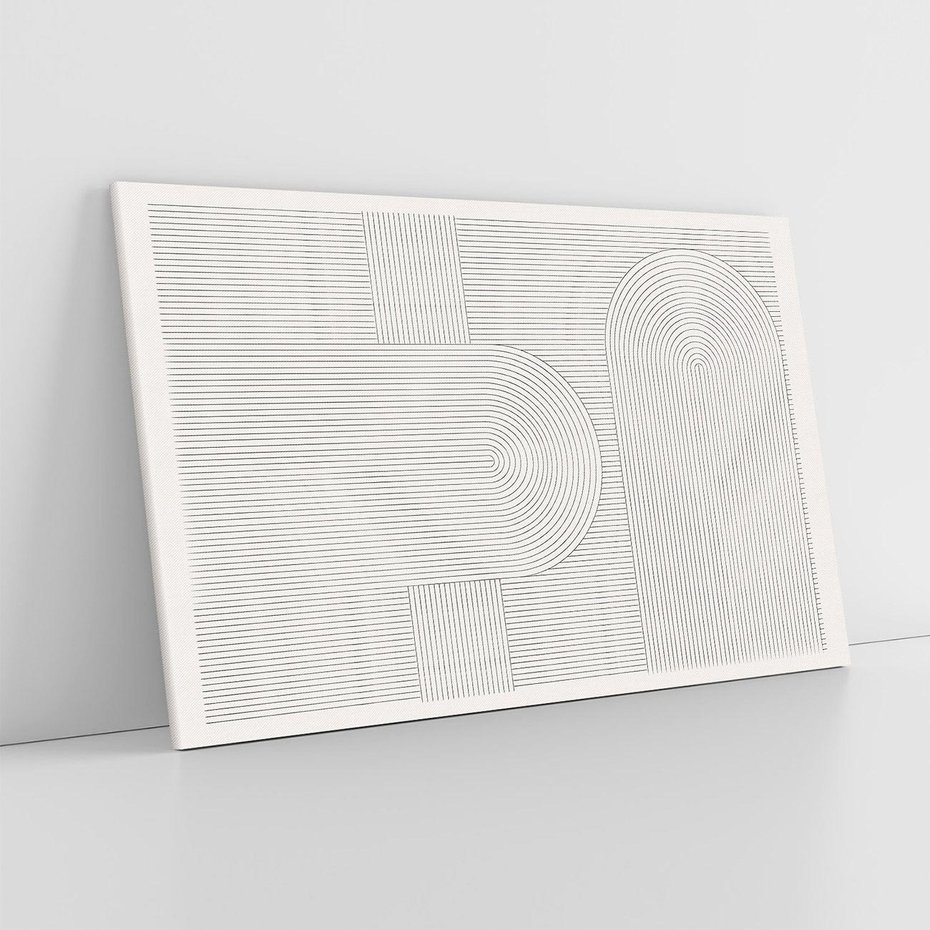 Obraz na płótnie 120x80 - Geometryczna Elegancja Mid Century - mid century, minimalizm