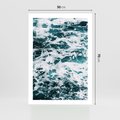 Plakat bez ramy 50x70 - Potęga Natury: Wzburzone Fale Oceanu - wzburzone fale oceanu