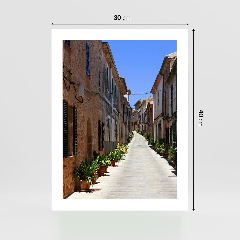 Plakat bez ramy 30x40 - Urok uliczki: perspektywa miasta - uliczka, perspektywa