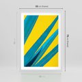 Plakat w ramie 50x70 - Świeżość Natury - aloes, liście - rama biała