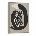 Obraz w ramie 50x70 - Migotliwe Echa Skandynawii - skandynawska sztuka, lis - rama drewno
