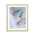 Plakat w ramie 40x50 - Abstrakcyjne Przestrzenie - geometria, 3D - rama drewno