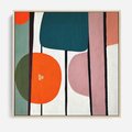 Obraz w ramie 80x80 - Migotliwa Aura Serca - abstrakcyjny obraz olejny, dziwne formy - rama drewno