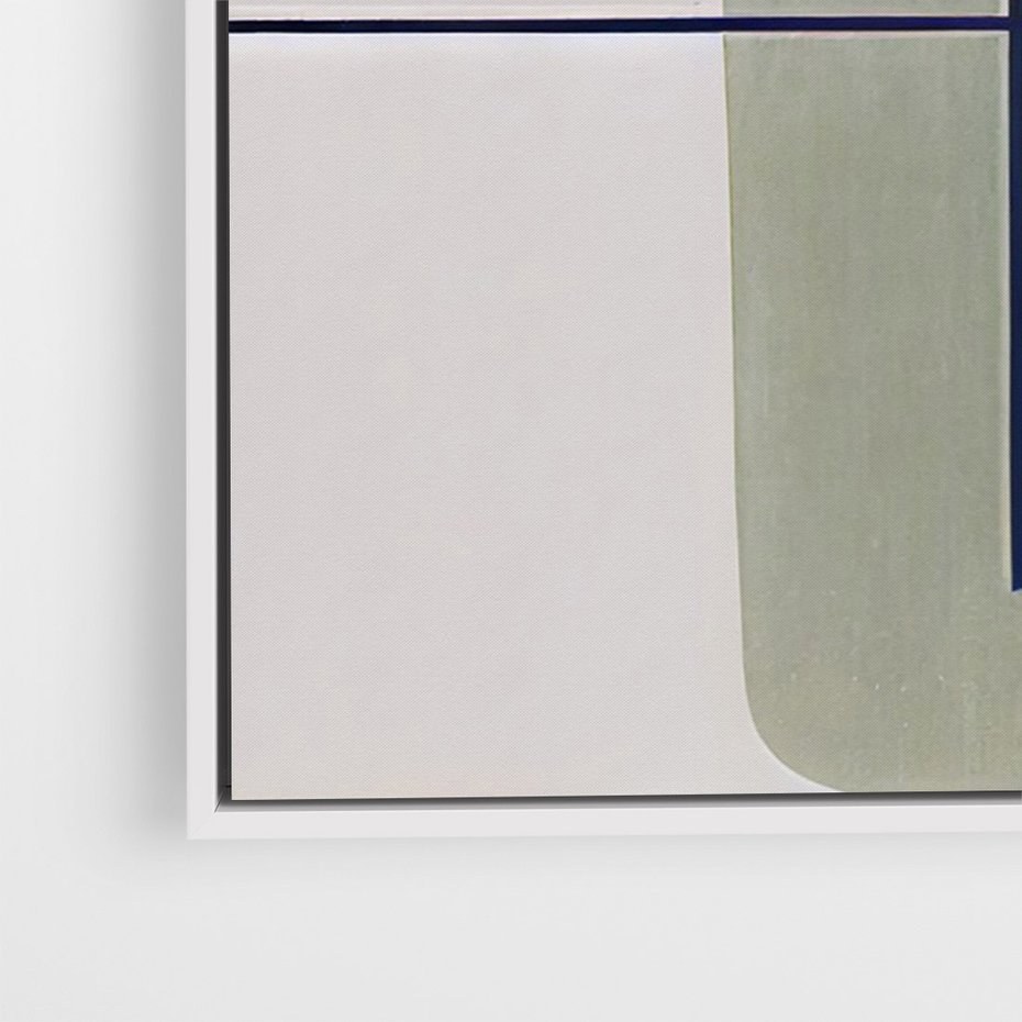 Obraz w ramie 80x120 - Sztuka Abstrakcji - geometryczne kształty, kolorowe prostokąty - rama biała