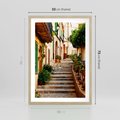 Plakat w ramie 50x70 - Uroczysta perspektywa uliczki - uliczka, perspektywa - rama drewno