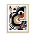 Plakat w ramie 50x70 - Wibracje Marzeń - abstrakcyjny obraz, geometryczne koła - rama drewno