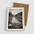 Plakat w ramie 50x70 - Miasto na Wodzie - holenderskie kanały, amsterdam - rama drewno