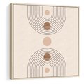 Obraz w ramie 80x80 - Zgeometryzowane Wizje - boho plakat, minimalizm - rama drewno