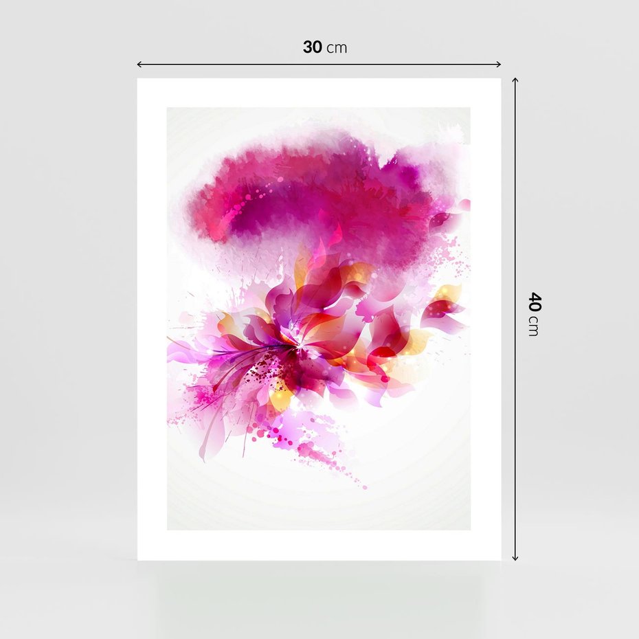 Plakat bez ramy 30x40 - Kwiaty abstrakcji - abstrakcja, kwiaty