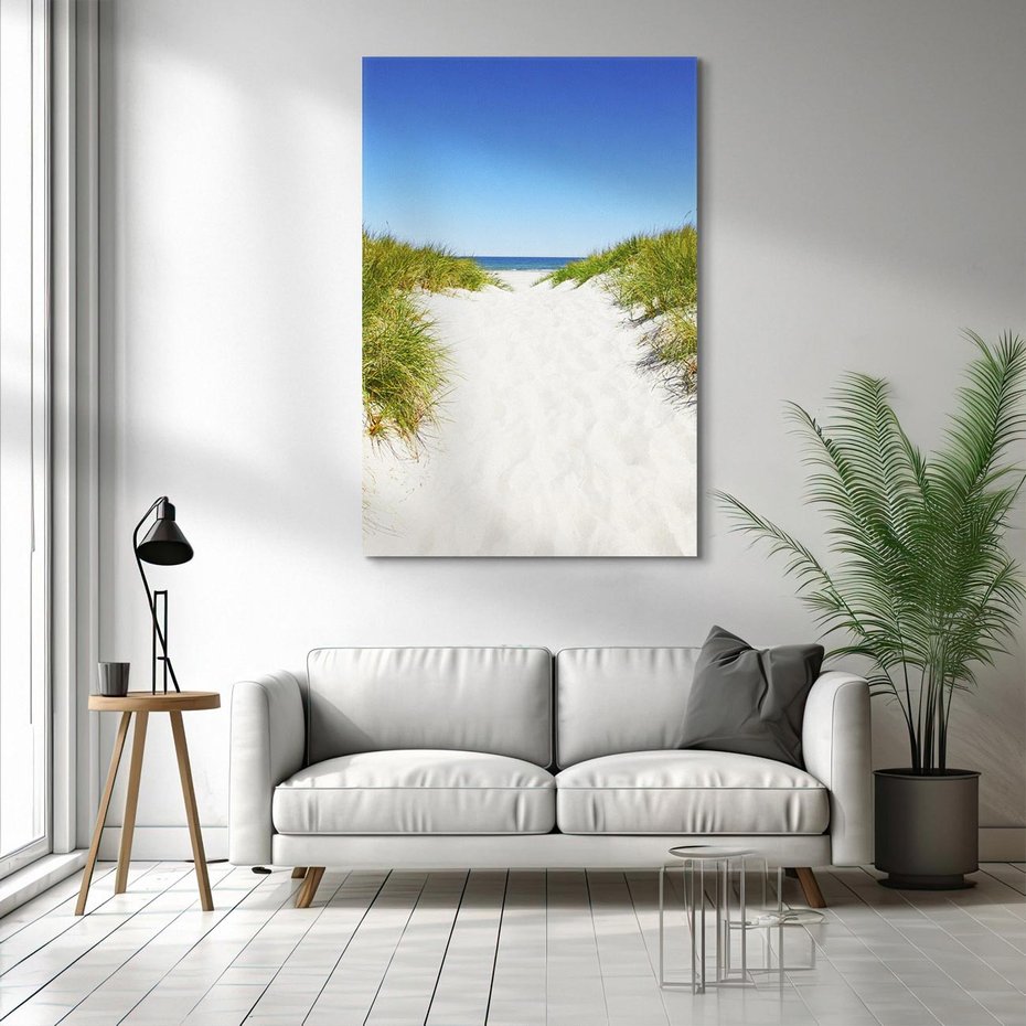 Obraz na płótnie 70x100 - Relaks nad Morskimi Wzgórzami - plaża, wydmy