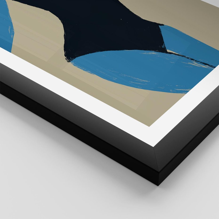 Plakat w ramie 30x40 - Zaklęta Kompozycja - abstrakcyjny plakat, nowoczesna sztuka - rama czarna