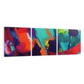 Obraz na płótnie 120x40 - Abstrakcyjne wizje czasu - żywe radosne kolory, plamy kolory