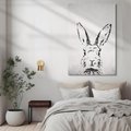 Obraz na płótnie 80x120 - Szkicowany królik w grafice - szkic, królik