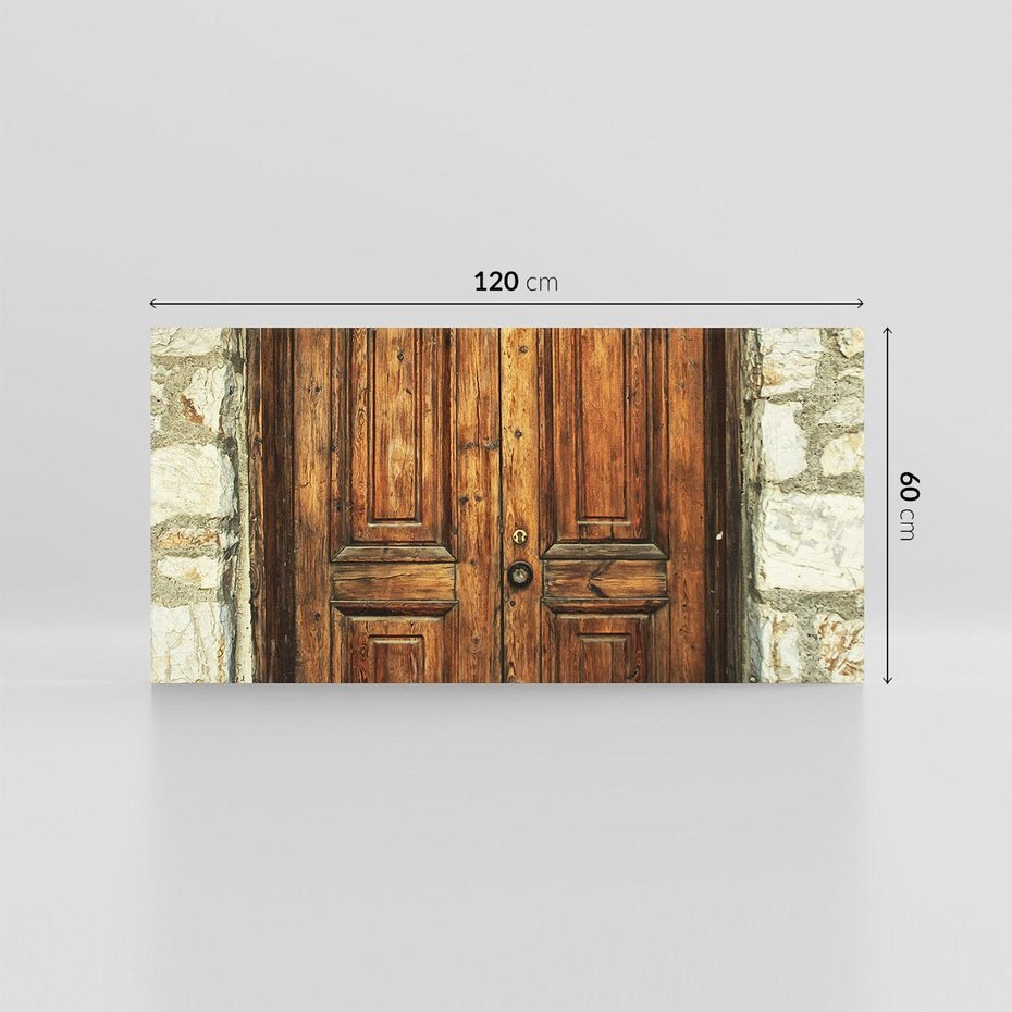 Obraz na płótnie 120x60 - Tajemnicze stare drzwi - stare, drzwi