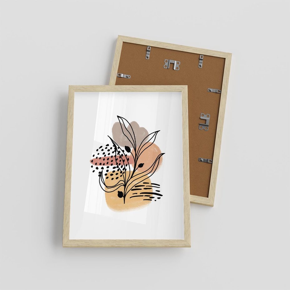 Plakat w ramie 30x40 - Rozkwitająca Innowacja - abstrakcja, sztuka nowoczesna - rama drewno