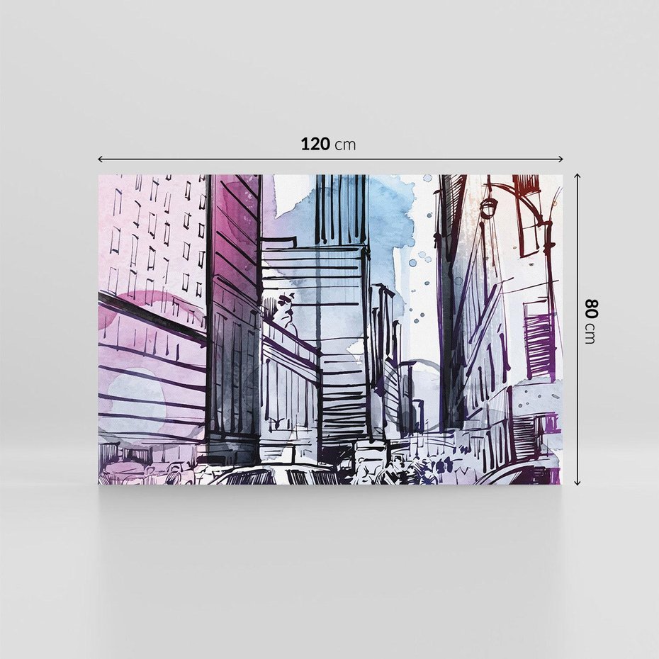 Obraz na płótnie 120x80 - Miasto ożywione pulsującym życiem - szkocja, miasto