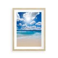 Plakat w ramie 30x40 - Wakacyjna plaża - plaża, wakacje - rama drewno