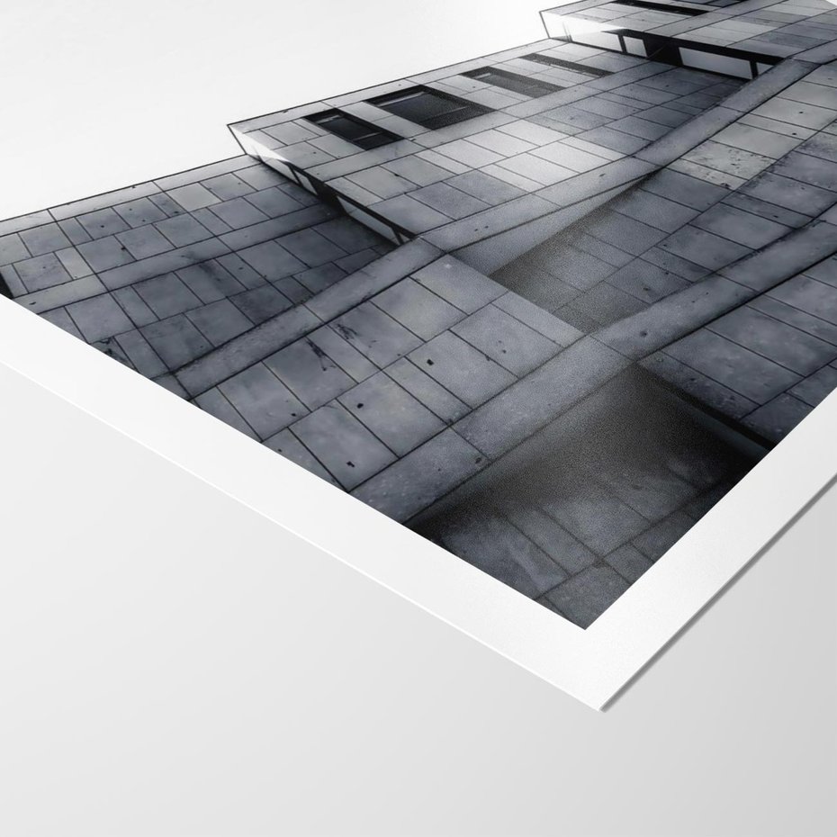 Plakat bez ramy 21x30 - Surowa Elegancja Architektury - architektura, surowe formy