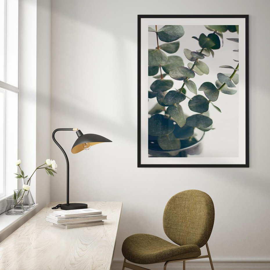 Plakat bez ramy 21x30 - ukaliptusowa Harmonia - liście eukaliptusa