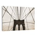 Obraz na płótnie 70x50 - Most z linami pod niebem - USA - most, liny