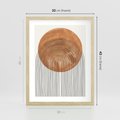 Plakat w ramie 30x40 - Konturem Kształtowane - koło, boho styl - rama drewno
