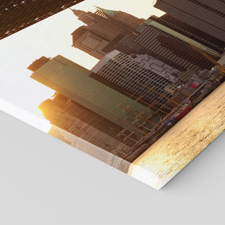 Obraz na płótnie 120x60 - ikoniczna panorama Nowego Jorku - most, Nowy Jork