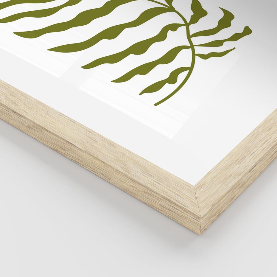 Plakat w ramie 30x40 - Rytmy Chaosu - roślina, gałązka - rama drewno