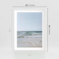Plakat w ramie 30x40 - Spokój nad Brzegiem - plaża, morze - rama biała