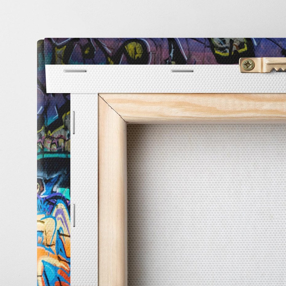 Obraz na płótnie 150x50 - Kolorowy wyraz - graffiti