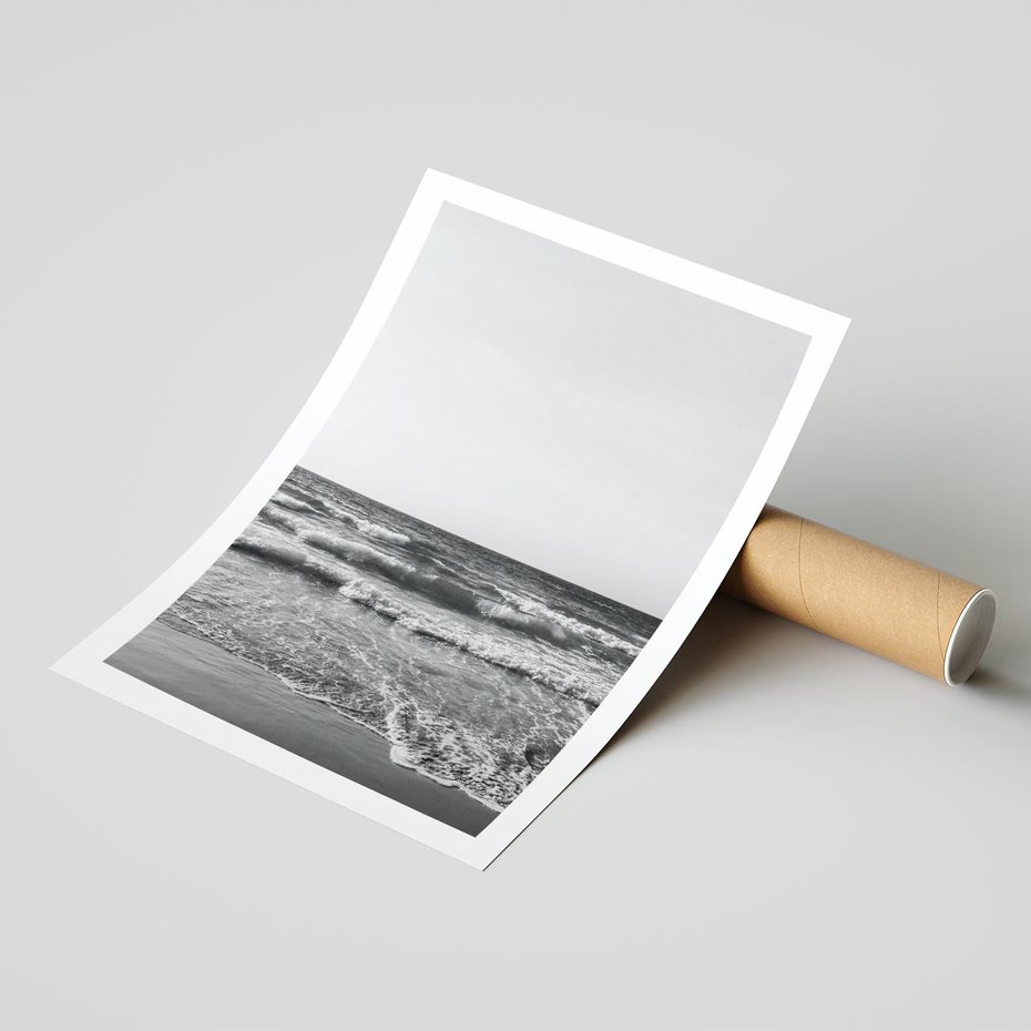 Plakat bez ramy 21x30 - Słuchaj Śpiewu Fal - morze, fale