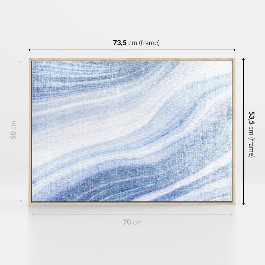 Obraz w ramie 70x50 - Abstrakcyjna akwarela - abstrakcja, akwarela - rama drewno