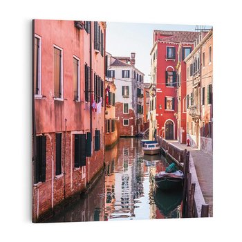 Obraz na płótnie 60x60 - Przejażdżka gondolą przez Wenecję - Wenecja, kanały