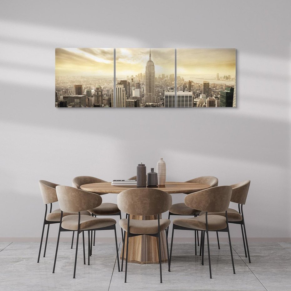 Obraz na płótnie 90x30 - Magia Manhattanu: miasto, które nigdy nie śpi - Manhattan, NY