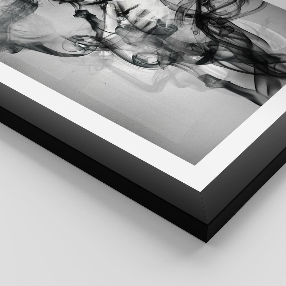 Plakat w ramie 40x50 - Abstrakcja kobiecego piękna - abstrakcja, kobieta - rama czarna